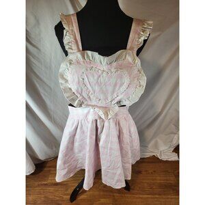 Hot Topic Womens Skirtall Apron Dress Size Large Pink Plaid Kawaii Mini Skirt